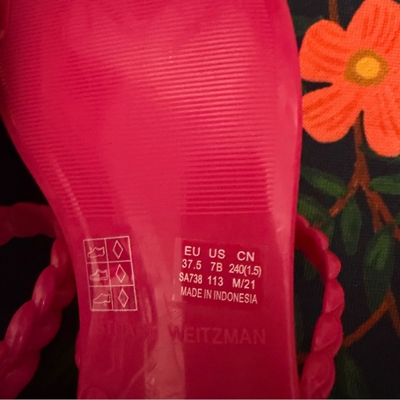 Stuart Weitzman Braida Jelly Pink Sandals - Picture 6 of 7